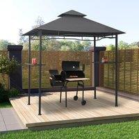 Berkfield Home BBQ Gazebo 240x150x255 cm Anthracite Steel in Black | Size: 240 x 150 x 255 cm