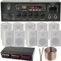 Loops 10 Speaker 5 Zone Background Music Kit Bluetooth Sound System Restaurant Shop