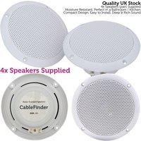 Loops 4x Kitchen / Bathroom Bluetooth Speaker & Amp Kit Multi room Shower HiFi Music