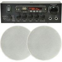 Loops Home Restaurant 2x Ceiling Speaker Bluetooth Wireless Background Music Amp Kit