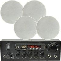 Loops Home Restaurant 4x Ceiling Speaker Bluetooth Wireless Background Music Amp Kit
