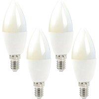 4x WiFi Colour Change LED Light Bulb 4.5W E14 Warm Cool White Mini Dimmable Lamp