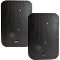 Loops 2x 6.5 200W Moisture Resistant Stereo Loud Speakers 8Ohm Black Wall Mounted