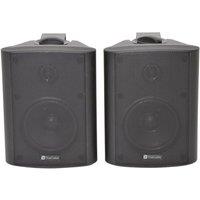 Loops Pair 5.25 2 Way Stereo Speakers 90W 8Ohm Black Wall Mounted Background Hi Fi