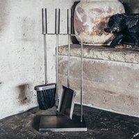 Ivyline Pewter Fireside Companion Set 3 Piece 50cm in Silver