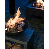 Ivyline Fire Pit & Rectangle Console Granite Finish H52Cm W64Cm in Stone