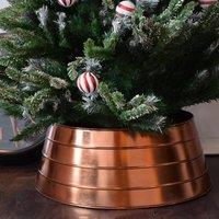 Ivyline Metal Christmas Tree Skirt Copper | H26cm W67cm | Light weight | Premium Quality