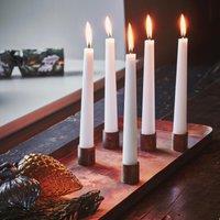 Ivyline Copper Rectangle Centrepiece Metal with Magnetic Candle Holders H2.5Cm W60cm D20Cm