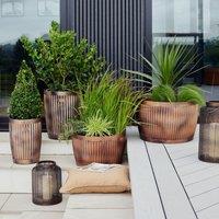 Ivyline Outdoor Hampton Copper Planters, Set of 2
