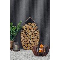 Ivyline Outdoor Solis Fire Pit in Rust H30CM W50CM in Brown