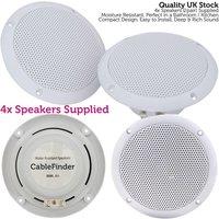 Loops Wireless Bluetooth Amplifier & 4x 80W Ceiling Speaker Kit Home Hi Fi Amp System