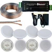 Loops Wireless Bluetooth Amplifier & 8x 80W Ceiling Speaker Kit Home Hi Fi Amp System