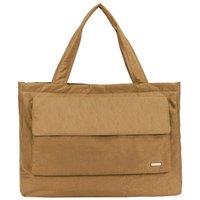 Smith and Canova Oversized Landscape Nylon Tote Bag in Tan
