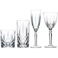 RCR Crystal 24 Piece Orchestra Glassware Set Cut Glass Glasses Set in Clear