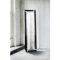 MirrorOutlet 'Aston' Black All Glass Venetian Full Length Cheval Mirror 150 x 40 CM