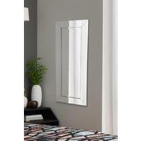 MirrorOutlet 'Horsley' All Glass Modern Dress Wall Mirror 120 x 48 CM in Clear