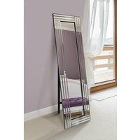 MirrorOutlet 'Oakley' All Glass Triple Edge Bevelled Full Length Cheval Mirror 150 x 40 CM in Clear