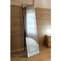 MirrorOutlet All Glass Modern Cheval Triple-Bevel Free Standing Mirror 170 x 58 CM in Silver | Size: 1 Pack