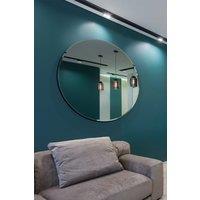MirrorOutlet All Glass Bevelled Classic Design Round Mirror 120 x 120CM in Silver | Size: 1 Pack