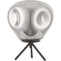 Netlighting Nina 1 Light Table Lamp Chrome Black in Grey