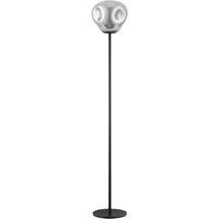 Netlighting Nina 1 Light Floor Lamp Chrome Black in Grey