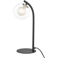Netlighting Remy 1 Light Table Lamp Chrome Black in Grey