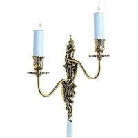 Netlighting Dauphine Polished Brass Candle Wall Lamp in Yellow