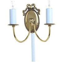 Netlighting Eden Polished Brass Candle Wall Lamp in Yellow