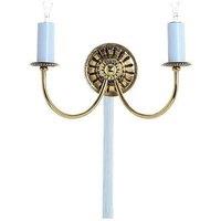 Netlighting Solar Polished Brass Candle Wall Lamp in Yellow