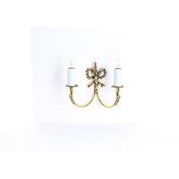 Netlighting Richmond Polished Brass Candle Wall Lamp in Yellow