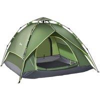 OUTSUNNY 2 Man Pop Up Tent Camping Festival Hiking Family Travel Shelter in Green
