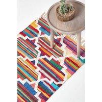 Homescapes Amsterdam Handwoven Cotton Chindi Kilim Hall Runner, 66 x 200 cm | Size: 66 cm x 200 cm