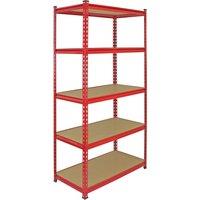 Monstershop Monster Racking Z-Rax Extra Strong Steel Shelves, Red, 90cm W, 45cm D in Red