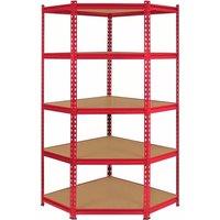 Monstershop Monster Racking Z-Rax Corner Storage Shelf Unit, Red, 90cm Wide in Red
