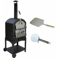 Monstershop KuKoo Outdoor Pizza Oven & Pizza Peel in Black
