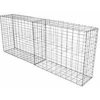 Monstershop Gabion Baskets 100 x 80 x 30cm / 2 Pack in Silver | Size: 100 x 80 x 30 cm