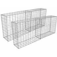 Monstershop Gabion Baskets 100 x 95 x 30cm / 4 Pack in Silver | Size: 100 x 95 x 30 cm