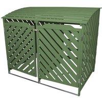 Monstershop Sage Green Double Wheelie Bin Storage