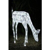 Monstershop Large Light Up Grazing Doe Reindeer in White