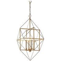 Netlighting 'PESCARA' Stylish Dimmable Indoor Modern 4 Light Ceiling Pendant in Gold
