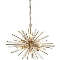 Netlighting 'SALERNO' Stylish Dimmable Indoor Modern 6 Light Ceiling Pendant in Clear