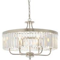 Netlighting 'ASCOLI' Stylish Dimmable Indoor Modern 6 Light Glass Ceiling Pendant in Grey