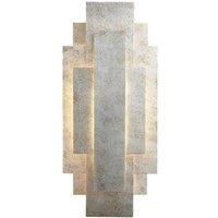 Netlighting Forl 2 Light Wall Lamp Antique Silver Leaf
