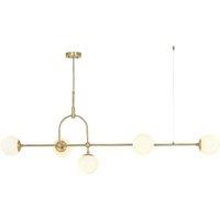 Netlighting 'COSENZA' Stylish Dimmable Indoor 5 Light Glass Ceiling Pendant in Yellow