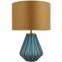 Netlighting 'COURMAYEUR' Non Dimmable Contemporary Stylish Fabric Desk Table Lamp in Gold