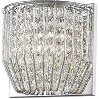 Netlighting Carlo 1 Light Wall Lamp Polished Chrome Fitting in Grey