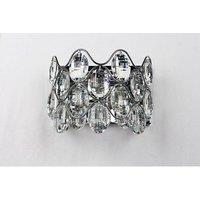 Netlighting Raina 2 Light Chrome Wall Light in Grey
