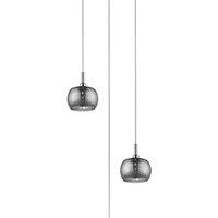 Netlighting Deni 3 Light Chrome Ceiling Pendant Cluster Pendant Ceiling Light in Grey