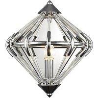 Netlighting Gerda 1 Light Chrome Wall Light in Grey