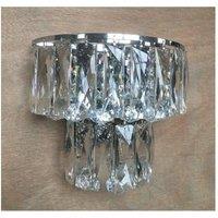 Netlighting Lilou 3 Light Wall Lamp Chrome Crystal in Grey